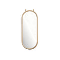 Modern Oval Mirror with Sleek Gold Frame